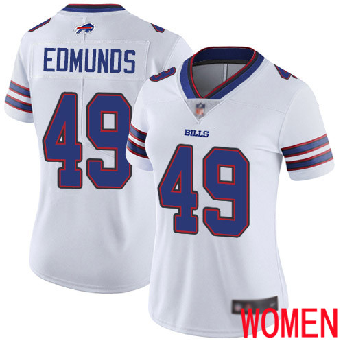 Women Buffalo Bills #49 Tremaine Edmunds White Vapor Untouchable Limited Player NFL Jersey
